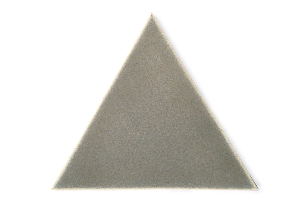 Small Sage-Grey Triangle Tiles | Handmade by Mercury Mosaics