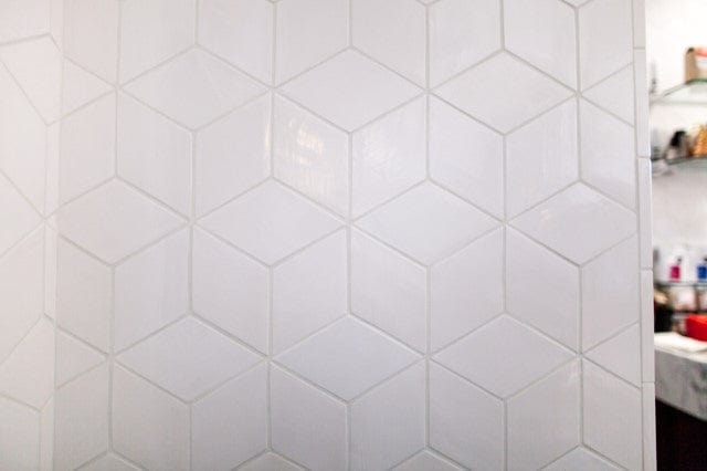 Large Diamonds-White Installed full