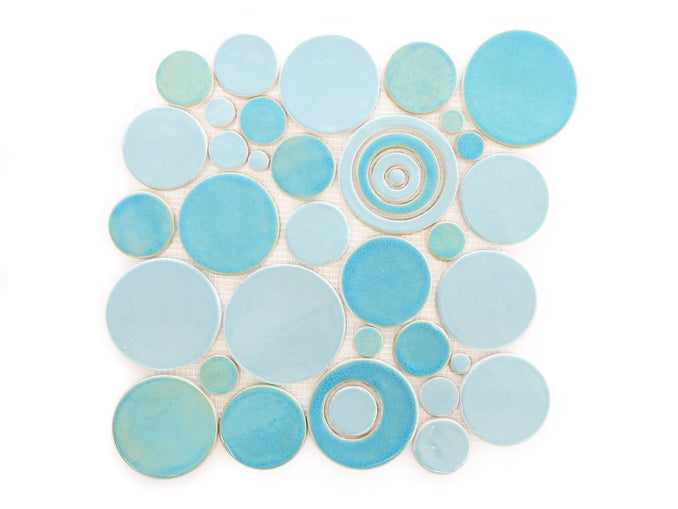Sky Blue Bubble Tile | Bubble Wall Tile | Mercury Mosaics