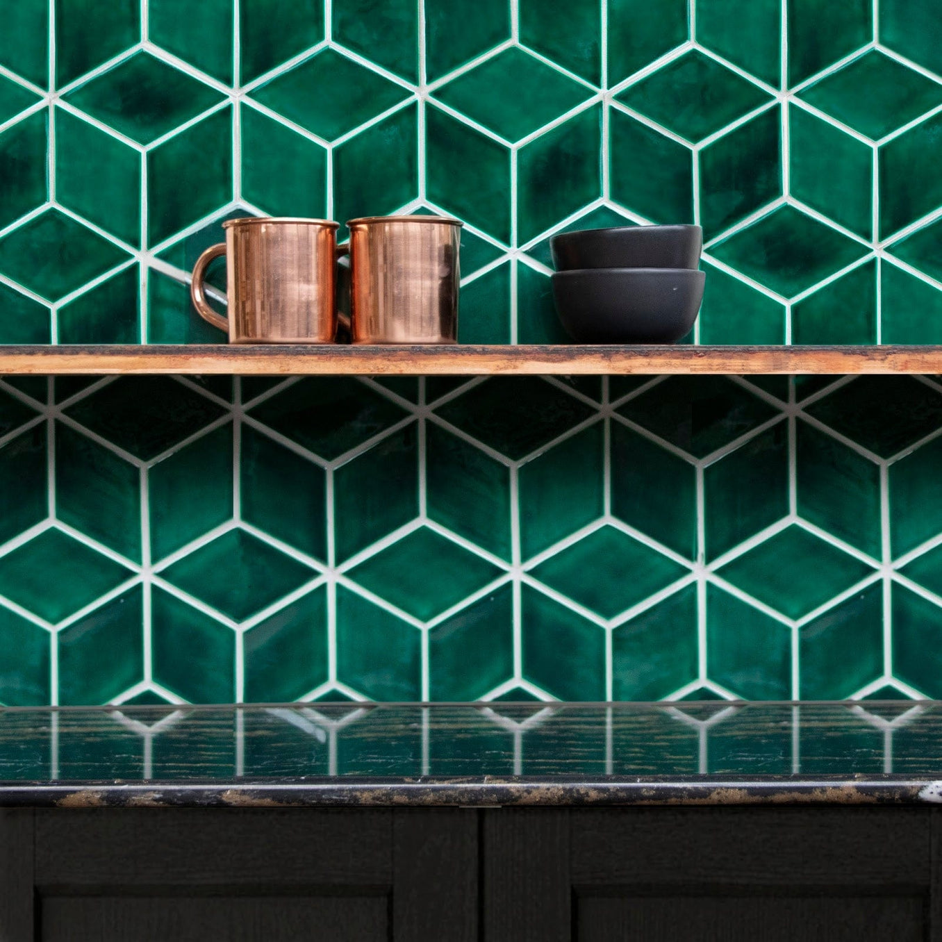 emerald green diamond tile, emerald green diamond tile backsplash