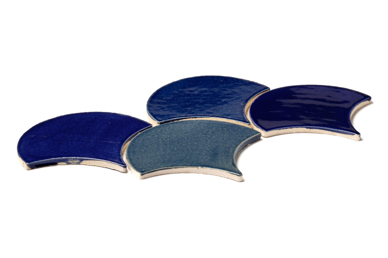 Large Moroccan Fish Scales shades of blue, mixed blues mermaid tile, mixed blues fish scale tile, mixed blues moroccan fish scale tile