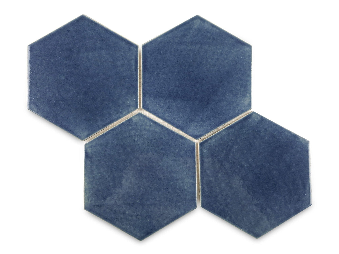 Large Hexagon Tile 1013 Denim, denim blue hexagon tile