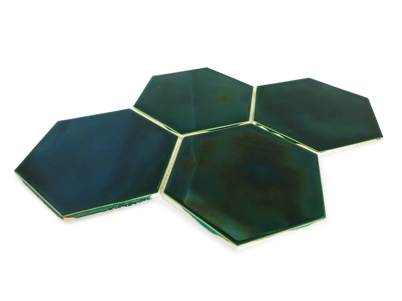 Large Hexagon - Vermont Pine  - deep green hexagon tile