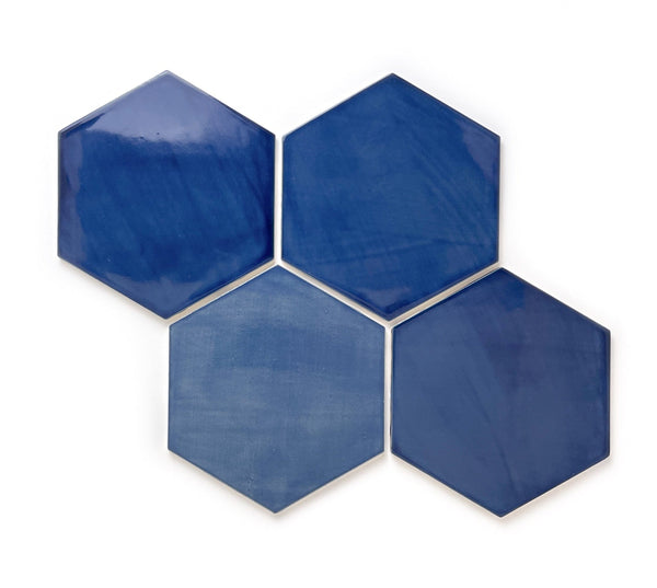 Midnight Blue Large Hexagons