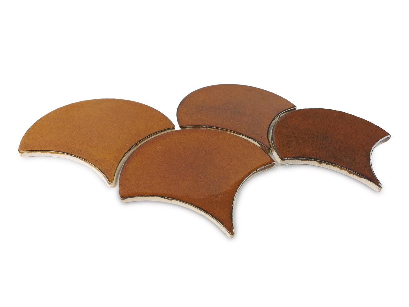 Large Moroccan Blue Fish Scale Tile - brown fish scale tile