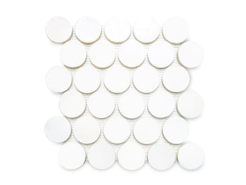 Large Penny Rounds - 11 Deco White