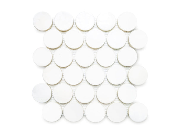 Large Penny Rounds Tile Sheet - 11 Deco White