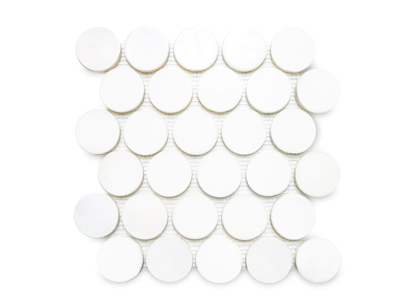 Large Penny Rounds Tile Sheet - 11 Deco White