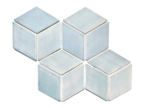 powder blue diamond tile, pale blue diamond tile, pale blue diamond pattern tile