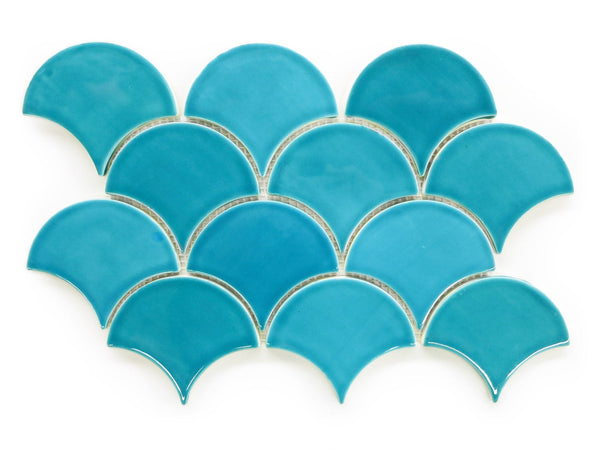 blue moroccan fish scale tile
