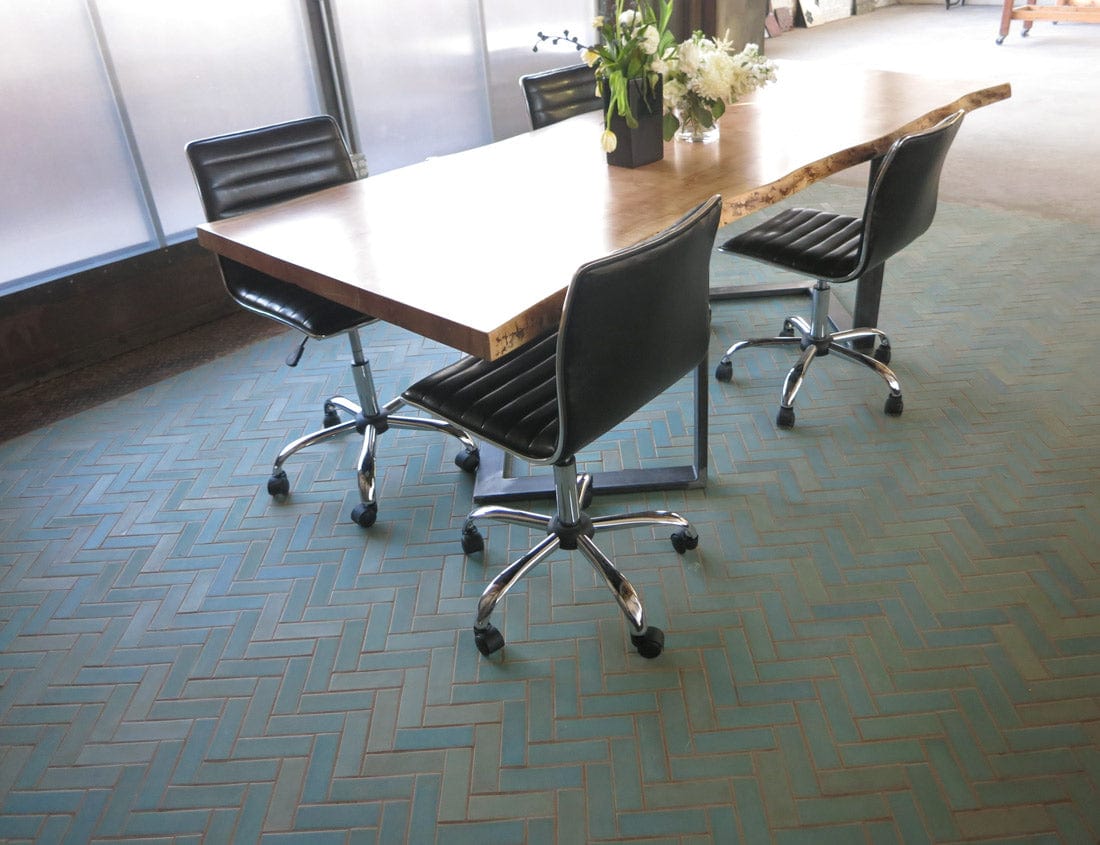 herringbone tile floor full