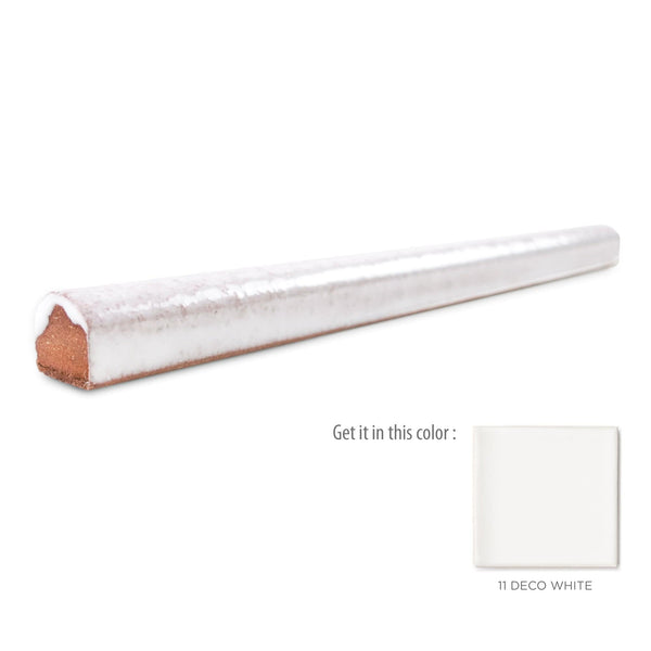 Pencil Liner Trim 11 Deco White, pencil liner tile trim, white pencil liner tile trim
