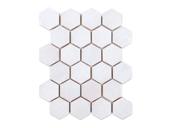 Small Hexagon - 130 White