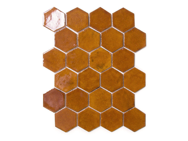 Small Hexagon - Amber
