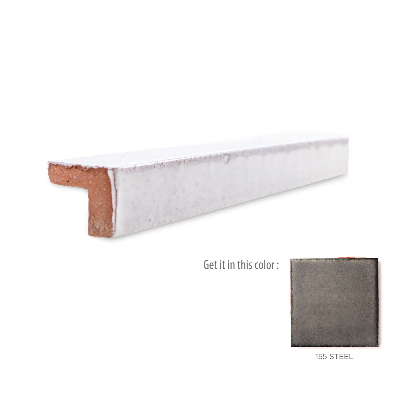 v cap trim tile - 155 steel