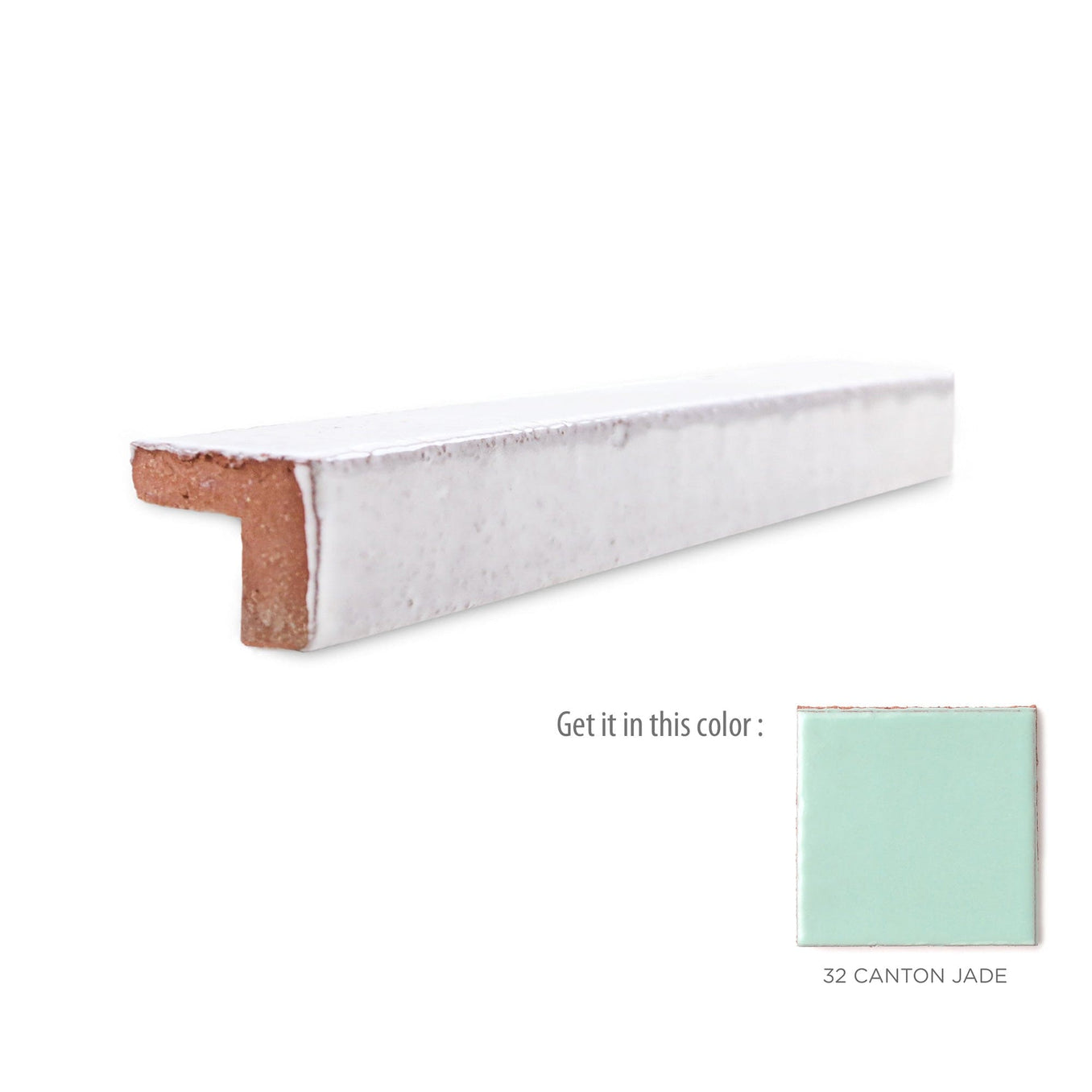 V Cap Trim Tile - 32 Canton Jade